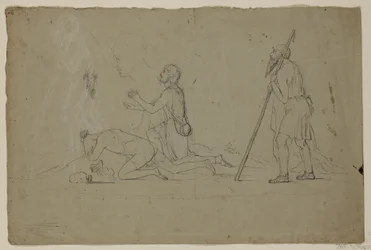 Composition Study of Three Shepherds, 1832-34